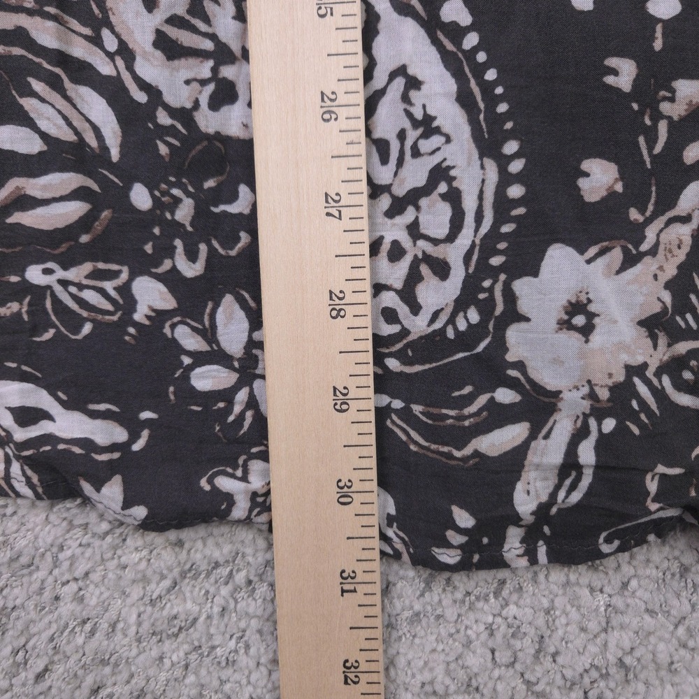 Pilcro Blouse Womens XL Top Long Sleeve Paisley Button Shirt Collared Gray GUC - Picture 8 of 8